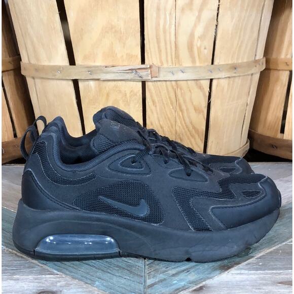Nike Air Max 200 GS Black Anthracite AT5627-001 Sneakers Shoes Youth Boys Size 4 - Picture 1 of 11